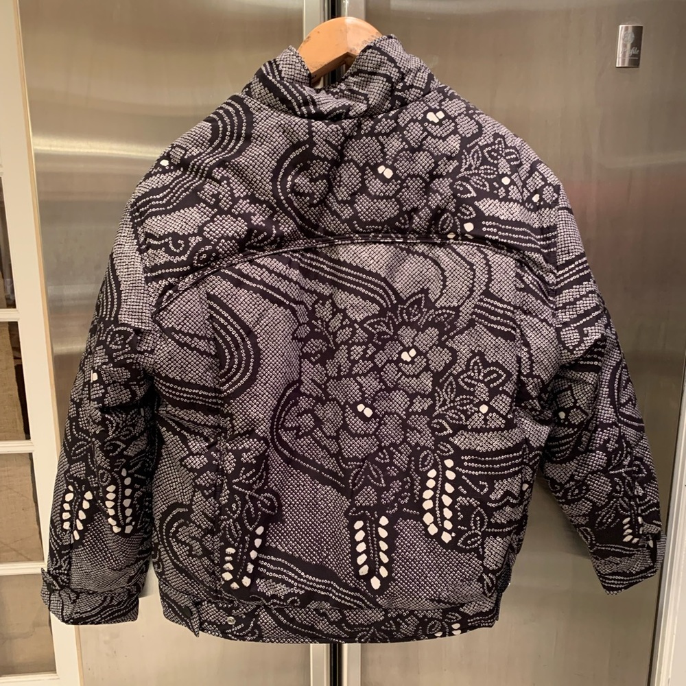 Free People SET B+W Floral printed Midnight Combo SNOW JACKET + PANTS…New! - Picture 6 of 8